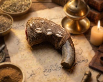 Djinn Magic Ritual Horn – Tortoura Horn – Protection, Luck and Intuition Mystical Talisman