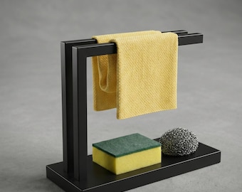 Minimal Kitchen Sponge Holder STL, Dish Cloth Holder 3D Print File, Sink Organizer Stand