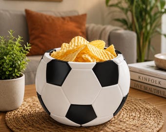 Fichier STL de collation de ballon de football | Modèle d'impression 3D de bol de bonbons de football