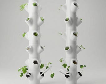 Smart Modular Hydro Tower Model STL | Hydroponic Vertical System