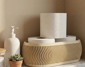 Wave Texture Oval Planter Bowl STL File 3D Print Home Decor (Digital Download)