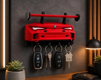 Fichier STL pour porte-clés de voiture de sport | Porte-clés mural (téléchargement numérique)