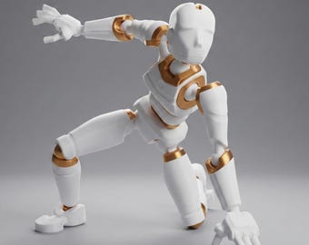 Posable Action Figure STL File 3D Print Articulated Robot Mannequin (Digital Download)
