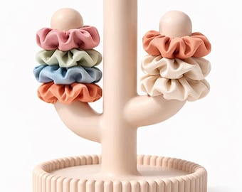 Cactus Scrunchie Holder STL File — 3D Print Hair Tie Organizer Desk Decor
