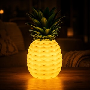 Ananaslamp STL | Tropisch led-nachtlampje | Fruitlantaarn 3D-afdrukbestand | Woondecoraties
