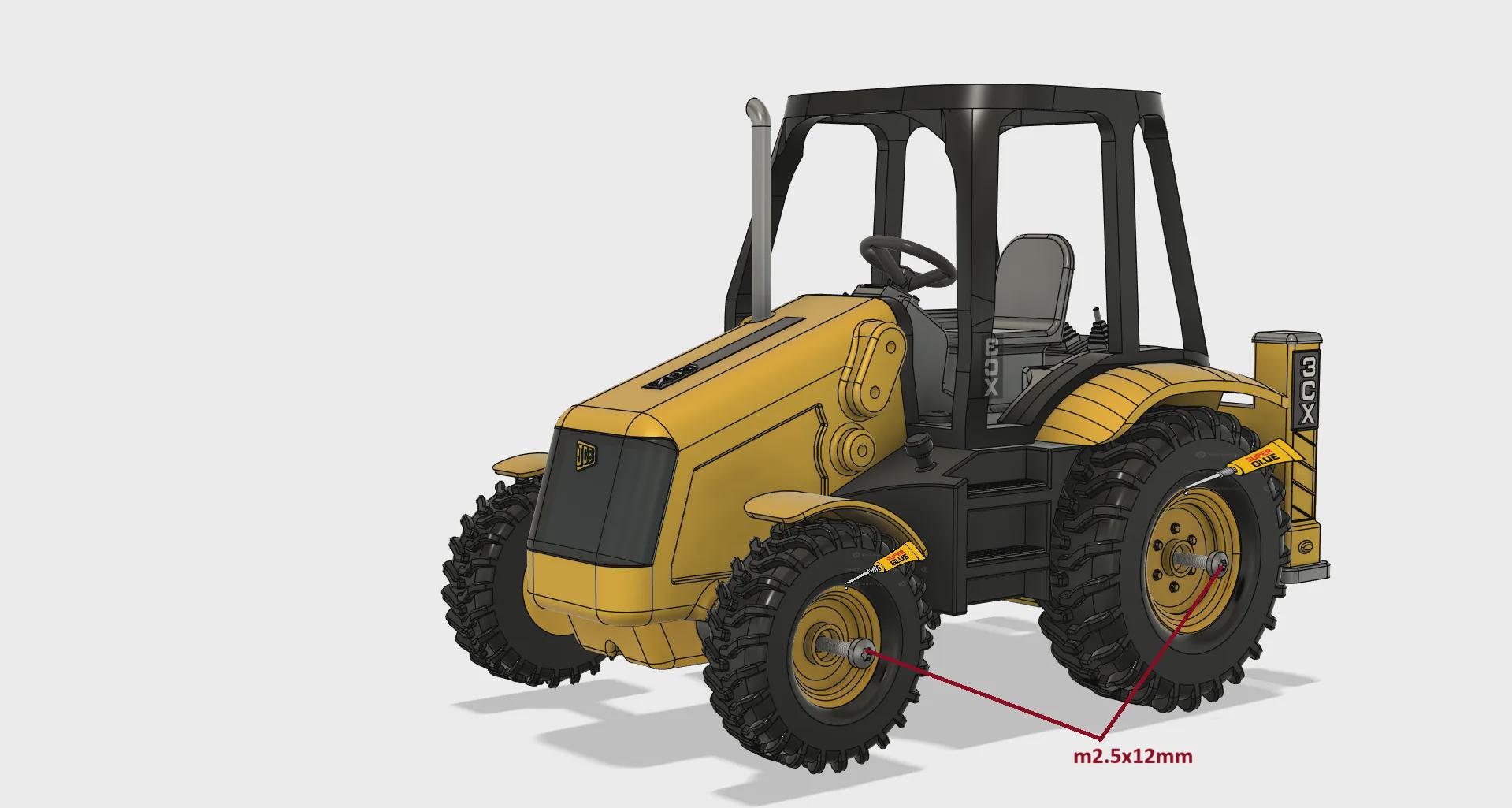 JCB 3CX Backhoe Loader STL File | 3D Printable Construction Vehicle ...