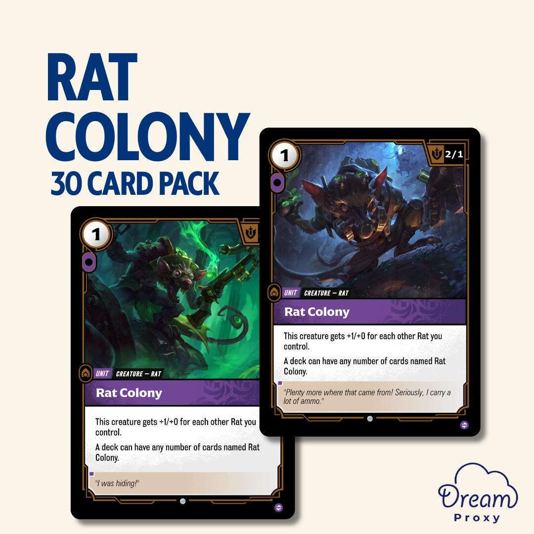 Rift Inspired MTG Rat Colony 30 Card Pack - Etsy