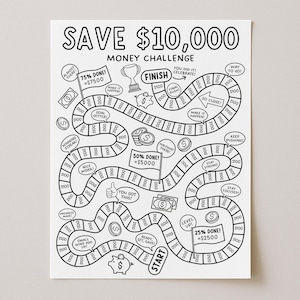10k Savings Tracker, 10000 Challenge Printable, Car Repair Savings, House Saving Money Challenge, Home Payment Tracker, Digital Download