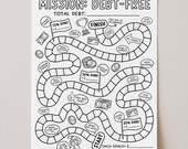Cute Debt Tracker Savings Challenge Printable, Debt Snowball, Debt Repayment, Student Loan Payoff Planer, Digital Download
