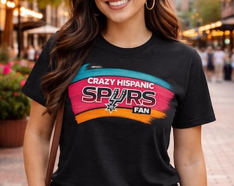 Crazy Hispanic Spurs Fan T Shirt Without Coyote Basketball Pride San Antonio Retro Basketball Tee Texas NBA Fan Gift Vintage Style Unisex