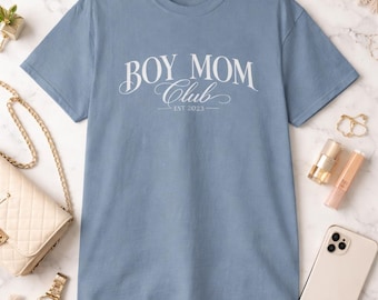 Camiseta del Club de Mamás de Niños / Camiseta de corte relajado para mamás, algodón estadounidense