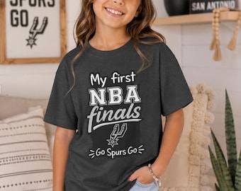 My First NBA Finals Kids Tee Go Spurs Go Youth Basketball Shirt San Antonio Fan Kids TShirt Playoffs 2026 Gift