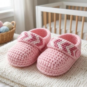 Tribal Baby Clogs Crochet Pattern | Macrame Strap Baby Booties (PDF Download)