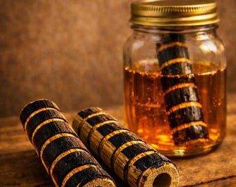 Bourbon Barrel American White Oak Infusion Sticks Real Reclaimed Whiskey Barrel Wood Spirit Aging Staves DIY Whiskey Rapid Aging Kit