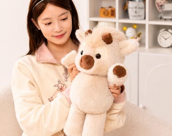 Cerdito de peluche suave / Juguete adorable estilo kawaii, decoración para guardería