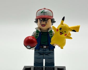 Custom Pokemon Ash & Pikachu Mini-figure