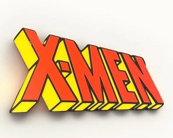 Fan Art - X-MEN - 3D printed logo for desk or wall mount 100mm Wide 160mm long