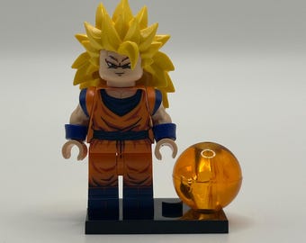 Dragonball Z Super Sayian 3 Goku Custom Mini-figure Toy Collectible Anime Manga