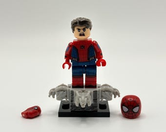 Custom Marvel Spiderman Mini-figure Collectible Toy Superhero Transforming (Blue & Red)