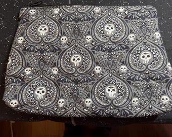 Hand quilted cosmetic storage bag