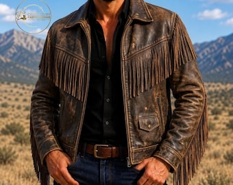 Large / Size 42 70s Buckskin Leather Fringe Jacket / Uber Owatonna