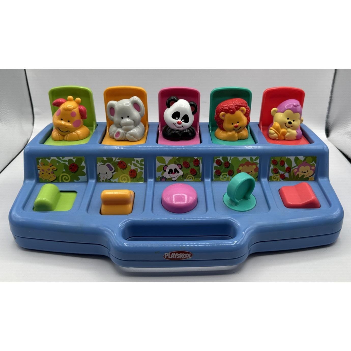 Vintage 1995 Playskool Poppin Pals Pop up Jungle Zoo Animals Baby
