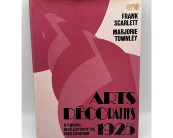 Arts Decoratifs 1925 Paris Exhibition Book 1975 RARE Hardcover Coffee Table Pink