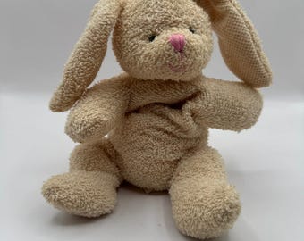 Russ Berrie Hops Plush Bunny Kids 10in Tan Vintage Floppy Ear Rabbit 4620