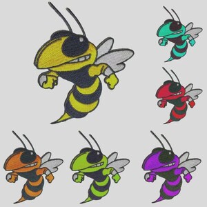 Yellow Jacket Embroidered Patch - Iron On / Sew On Applique