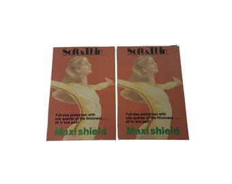 Vintage Soft & Thin Maxi Shield Feminine Napkins 2 Boxes NOS