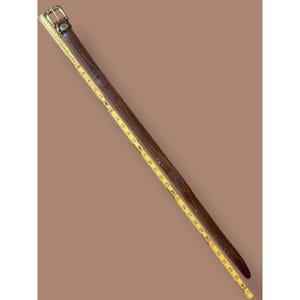 Brighton Vintage 1995 Braun Kroko Geprägte Leder Gürtel Gold Herz Anhänger M 45107 Bild 2