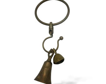 Vintage Brass Hanging Door Chime Bell | Boho Entryway| Meditation Garden Accent
