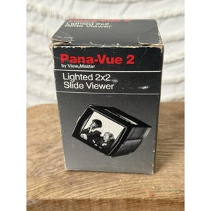 Visor de diapositivas automático iluminado Pana-Vue Vintage 2x2 de 35 mm de View Master GAF