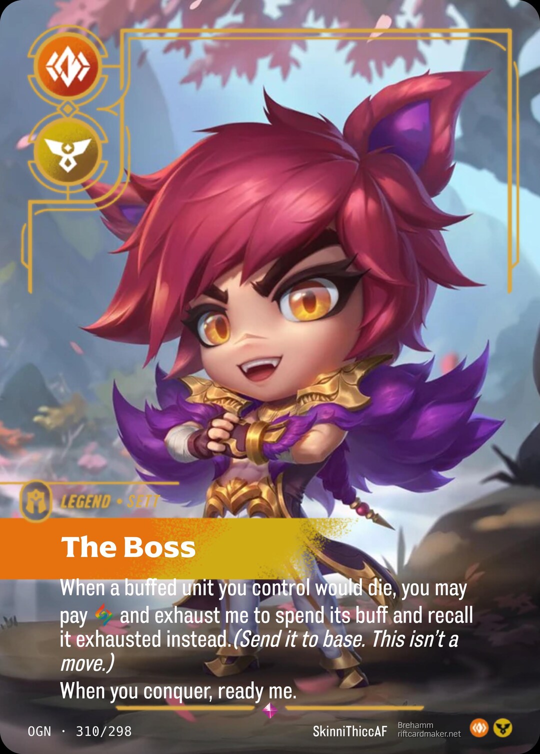 Chibi Sett- Custom Foiled Riftbound Cards - Etsy