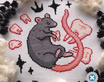 Rat Teeth Pattern Rat With Teeth Animal Cross Stitch Pattern PDF - Etsy