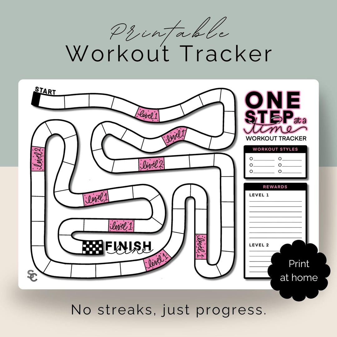 Workout Tracker Printable PDF | Fitness Habit Tracker | Exercise Log ...