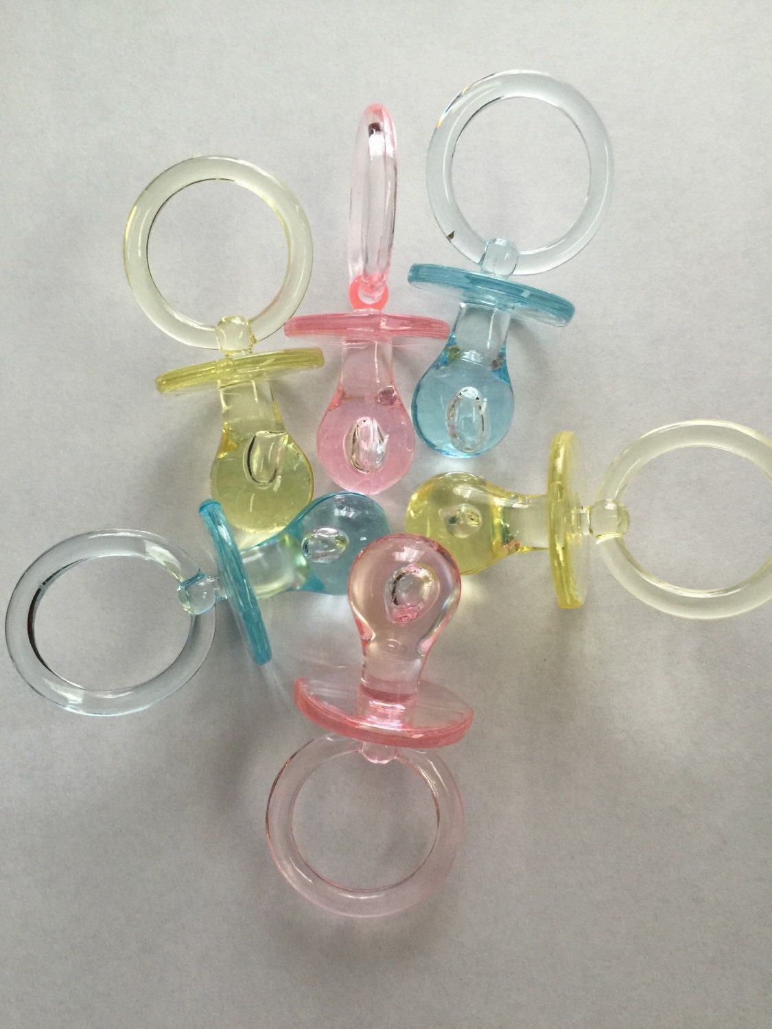 12 Baby shower Pacifier 3 1/4 pink pacifier blue Etsy