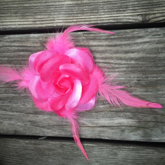 Fuchsia Broche Fleur Rose Fuchsia Cheveux Pince Accessoire De Mariage Cheveux Accessoire Châle Broche Fleur