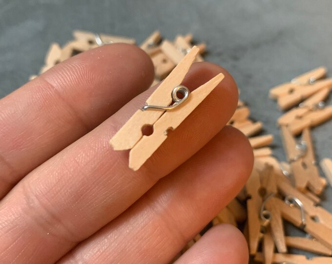 50 Mini Craft Clothes Pin, Wooden Mini Clothes Pin. Narelo Etsy