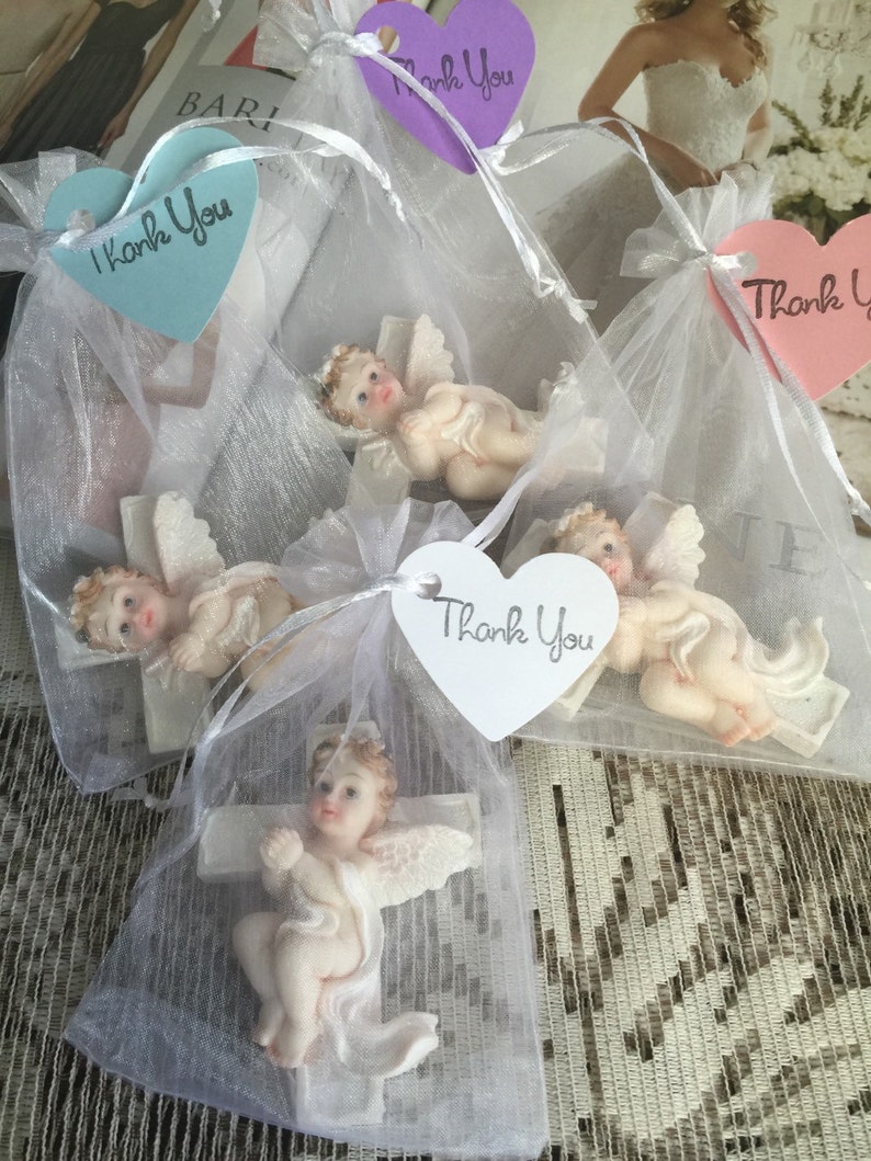 14 Baptism Favors Angels magnet thanks favors Narelo wedding favors gifts event communion favors angel favors