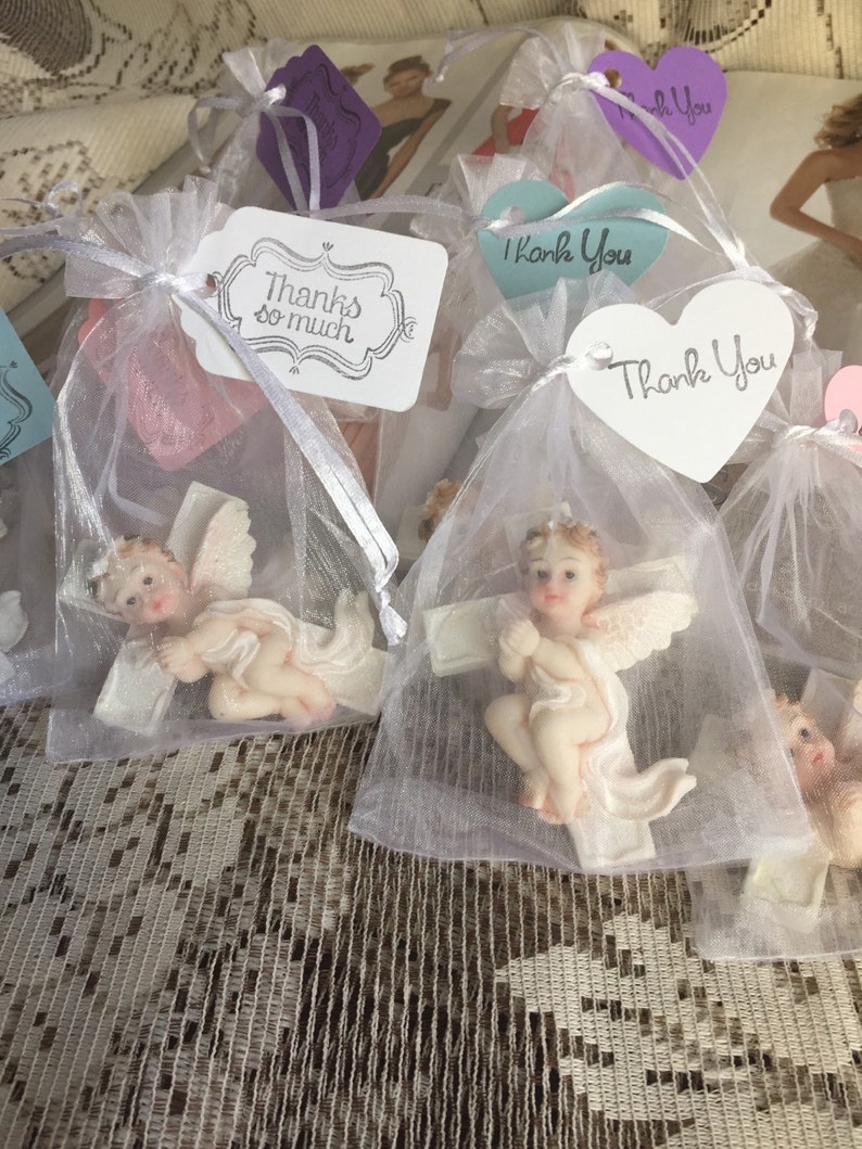 14 Baptism Favors Angels magnet thanks favors Narelo wedding favors gifts event communion favors angel favors