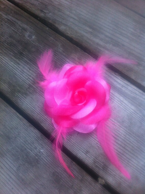 Fuchsia Broche Fleur Rose Fuchsia Cheveux Pince Accessoire De Mariage Cheveux Accessoire Châle Broche Fleur