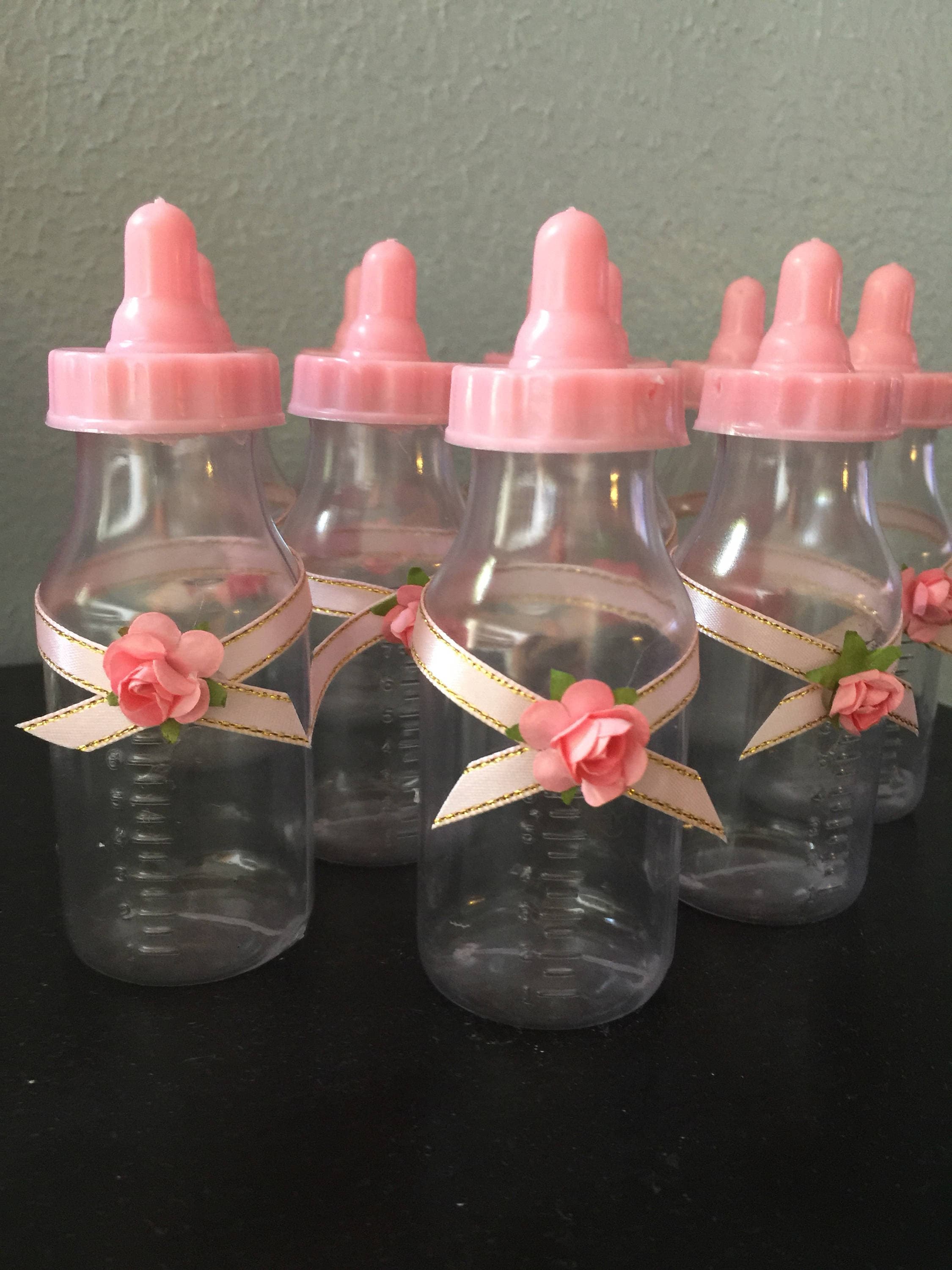12 Baby bottle Favors girl Baby Shower Favors pink Baby Etsy