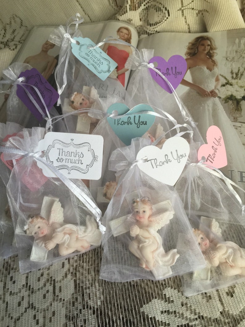 14 Baptism Favors Angels magnet thanks favors Narelo wedding favors gifts event communion favors angel favors