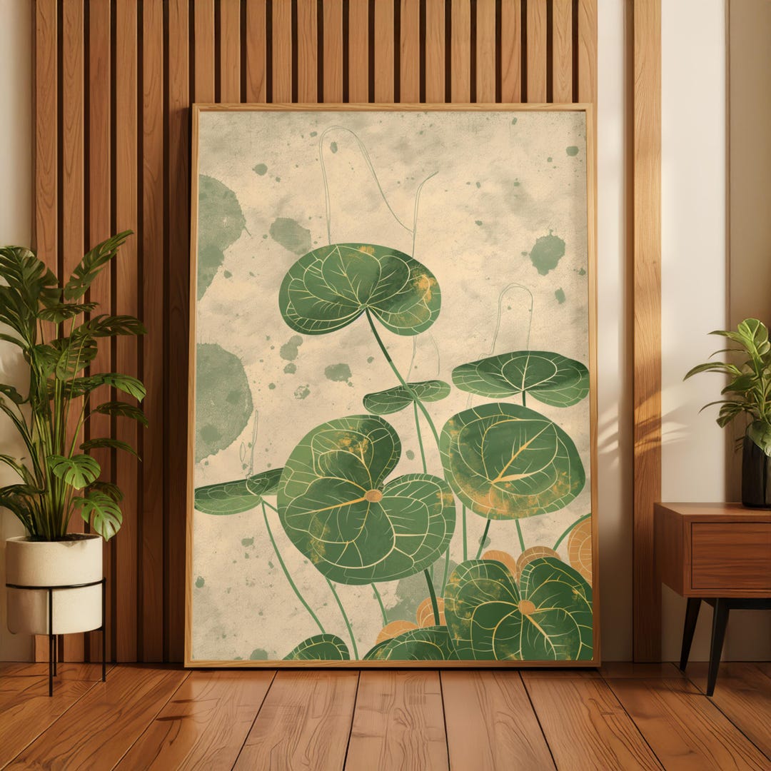 Pilea Plant Print – Botanical Wall Art, Minimalist Green Leaf Decor - Etsy