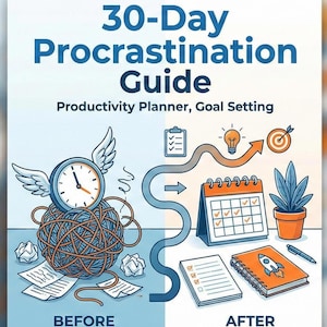 30-Day Procrastination Guide | Productivity Planner, Goal Setting