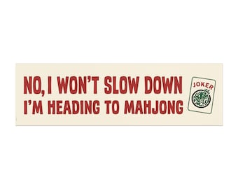 de voiture de Mahjong | adhésif pour pare-chocs de mahjong | Cadeau amusant de Mah Jongg