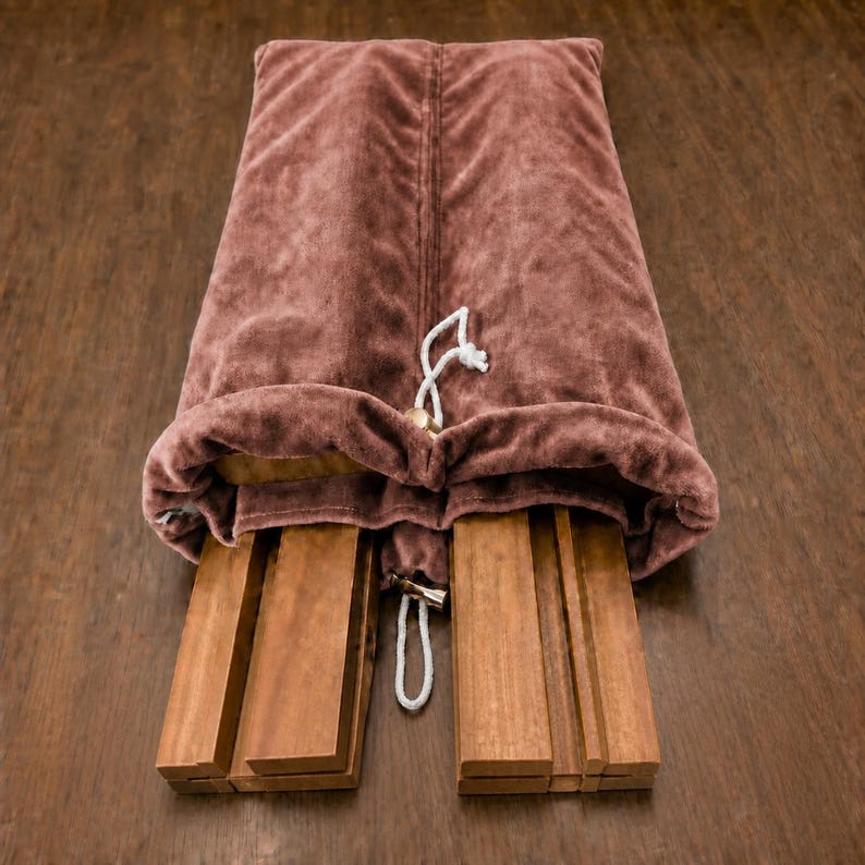 Velvet Mahjong Rack Bag | Extra Thick | 4 Compartments | Bag for Mah Jongg Racks Copper Rose