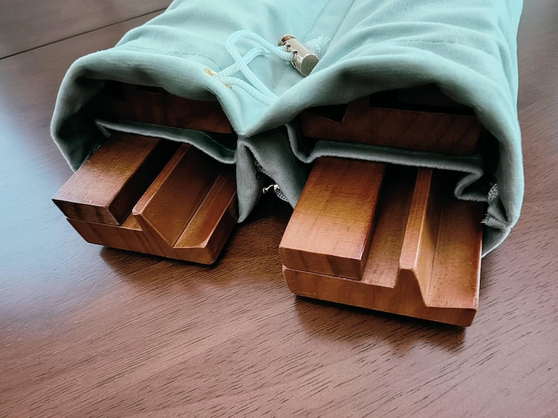 Velvet Mahjong Rack Bag | Extra Thick | 4 Compartments | Bag for Mah Jongg Racks image 2