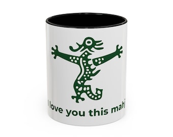Tasse de café de Mahjong | Dragon vert, je t'aime ce Mahj